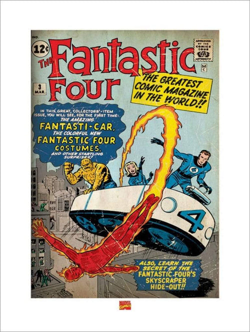 Pyramid Fantastic Four Cover Art Print 60x80cm | Yourdecoration.co.uk