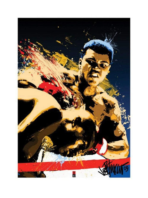 Pyramid Muhammad Ali Sting Petruccio Art Print 60x80cm | Yourdecoration.co.uk