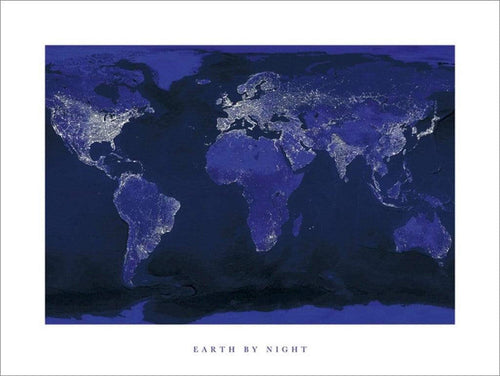 Pyramid Earth by Night Art Print 60x80cm | Yourdecoration.co.uk