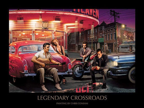 Pyramid Legendary Crossroads Chris Consani Art Print 60x80cm | Yourdecoration.co.uk