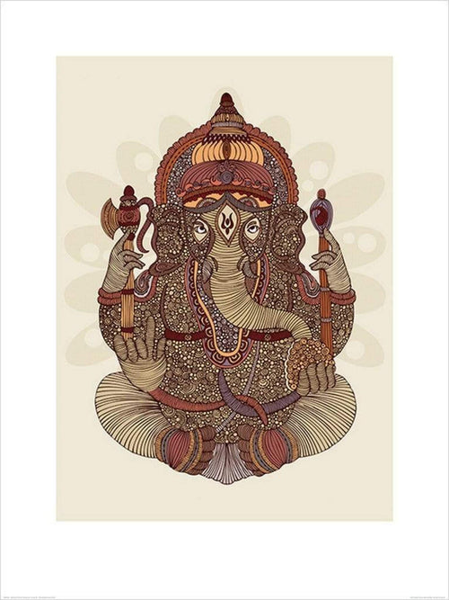 Pyramid Valentina Ramos Ganesha Art Print 60x80cm | Yourdecoration.co.uk