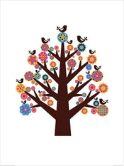 Pyramid Valentina Ramos Tree of Flowers Art Print 60x80cm | Yourdecoration.co.uk