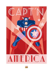 Pyramid Marvel Deco Captain America Art Print 60x80cm | Yourdecoration.co.uk