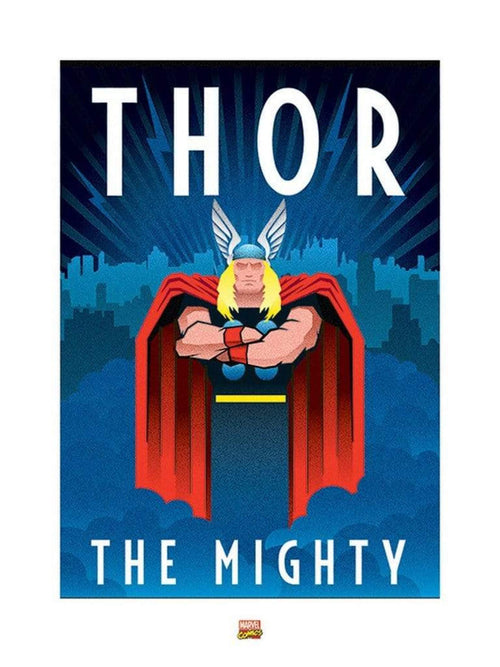 Pyramid Marvel Deco Thor Art Print 60x80cm | Yourdecoration.co.uk