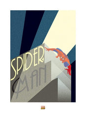 Pyramid Marvel Deco SpiderMan Building Art Print 60x80cm | Yourdecoration.co.uk