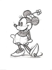 Pyramid Minnie Mouse Sketched Single Art Print 60x80cm | Yourdecoration.co.uk