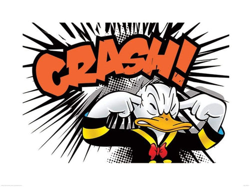 Pyramid Donald Duck Crash Art Print 60x80cm | Yourdecoration.co.uk