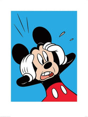 Pyramid Mickey Mouse Shocked Art Print 60x80cm | Yourdecoration.co.uk