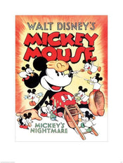 Pyramid Mickey Mouse Mickeys Nightmare Art Print 60x80cm | Yourdecoration.co.uk