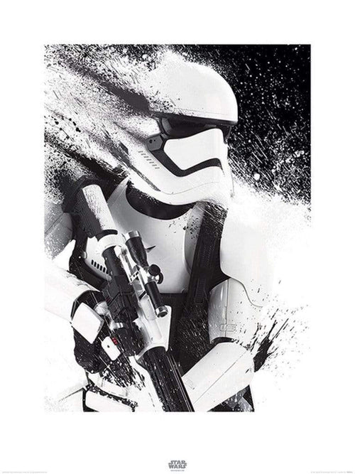 Pyramid Star Wars Episode VII Stormtrooper Paint Art Print 60x80cm | Yourdecoration.co.uk