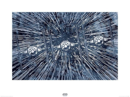 Pyramid Star Wars Episode VII TIE Fighters Art Print 60x80cm | Yourdecoration.co.uk