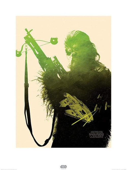 Pyramid Star Wars Episode VII Chewbacca Tri Art Print 60x80cm | Yourdecoration.co.uk