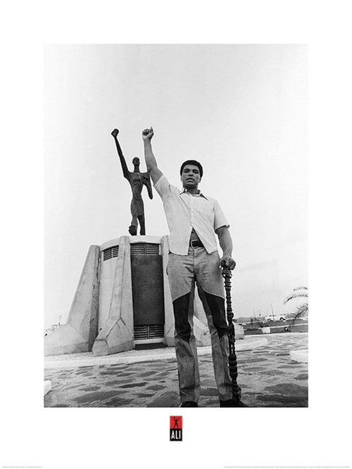 Pyramid Muhammad Ali Black Power Salute Art Print 60x80cm | Yourdecoration.co.uk