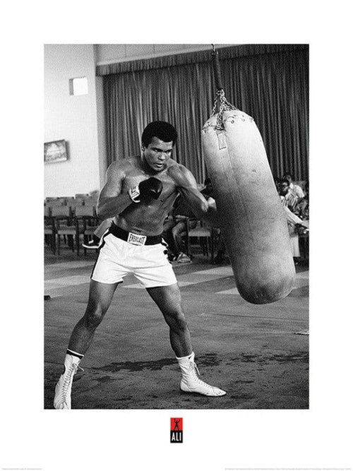 Pyramid Muhammad Ali Punch Bag Art Print 60x80cm | Yourdecoration.co.uk