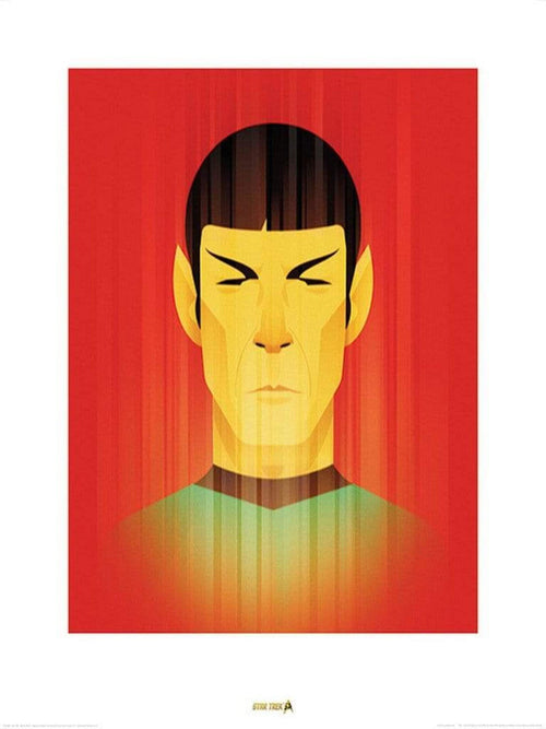 Pyramid Star Trek Beaming Spock 50th Anniversary Art Print 60x80cm | Yourdecoration.co.uk