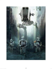 Pyramid Star Wars Rogue One Stormtrooper Patrol Art Print 60x80cm | Yourdecoration.co.uk