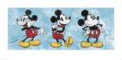 Pyramid Mickey Mouse Squeaky Chic Triptych Art Print 50x100cm | Yourdecoration.co.uk