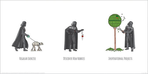 pyramid ppr41750 star wars vaders boredom busting ideas Art Print 60x30cm | Yourdecoration.co.uk