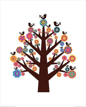 Pyramid Valentina Ramos Tree of Flowers Art Print 40x50cm | Yourdecoration.co.uk