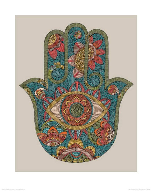 Pyramid Valentina Ramos Hamsa Art Print 40x50cm | Yourdecoration.co.uk