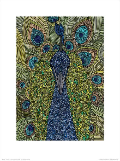 Pyramid Valentina Ramos The Peacock Art Print 30x40cm | Yourdecoration.co.uk