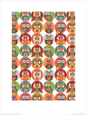 Pyramid Valentina Ramos Owls Family Art Print 30x40cm | Yourdecoration.co.uk