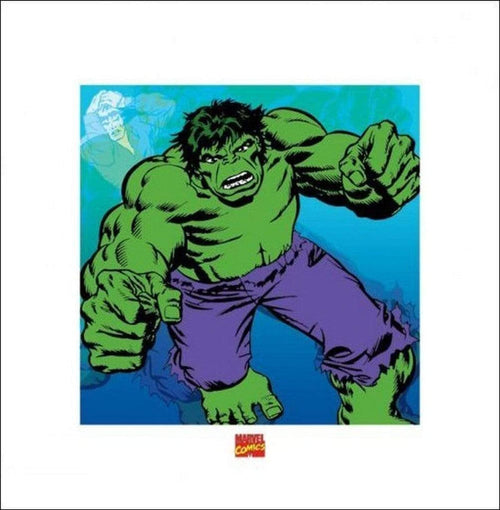 Pyramid Hulk Marvel Comics Art Print 40x40cm | Yourdecoration.co.uk