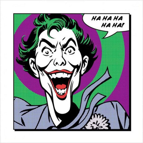 Pyramid Joker Ha Ha Ha Ha Ha Art Print 40x40cm | Yourdecoration.co.uk