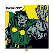 Pyramid Dr Doom Curse You Art Print 40x40cm | Yourdecoration.co.uk