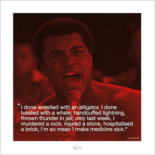 Pyramid Muhammad Ali iQuote Sick Art Print 40x40cm | Yourdecoration.co.uk