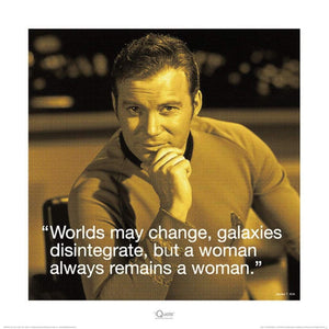 Pyramid Star Trek James T Kirk iQuote Art Print 40x40cm | Yourdecoration.co.uk