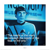 Pyramid Star Trek Spock iQuote Art Print 40x40cm | Yourdecoration.co.uk