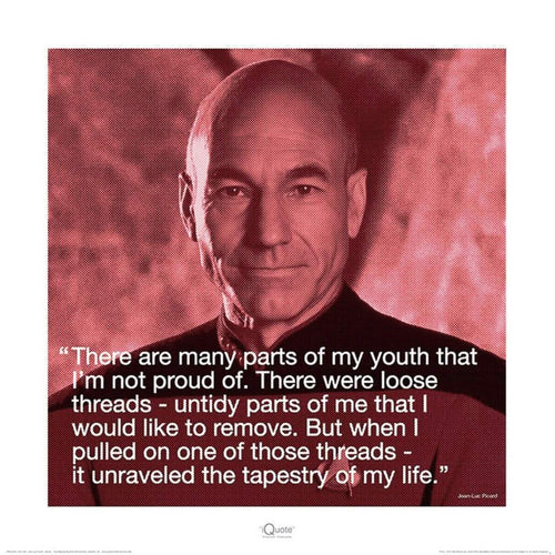 Pyramid Star Trek JeanLuc Picard iQuote Art Print 40x40cm | Yourdecoration.co.uk