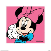 Pyramid Minnie Mouse Pink Art Print 40x40cm | Yourdecoration.co.uk