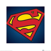 Pyramid DC Comics Superman Symbol Art Print 40x40cm | Yourdecoration.co.uk