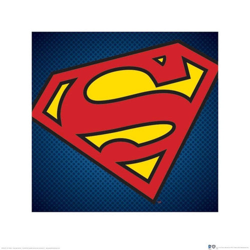 Pyramid DC Comics Superman Symbol Art Print 40x40cm | Yourdecoration.co.uk