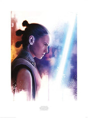 Pyramid Star Wars The Last Jedi Rey Lightsaber Paint Art Print 60x80cm | Yourdecoration.be