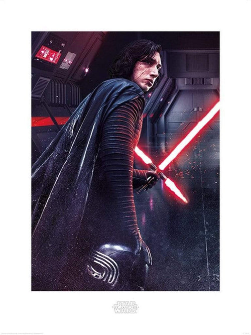 Pyramid Star Wars The Last Jedi Kylo Ren Rage Art Print 60x80cm | Yourdecoration.co.uk