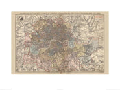 Pyramid Stanfords Map of the County of London 1888 Art Print 60x80cm | Yourdecoration.co.uk