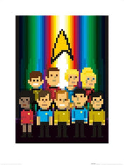 Pyramid Star Trek Trexels Original Crew Art Print 60x80cm | Yourdecoration.co.uk