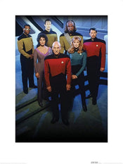 Pyramid Star Trek The Next Generation Enterprise Officers Art Print 60x80cm | Yourdecoration.co.uk