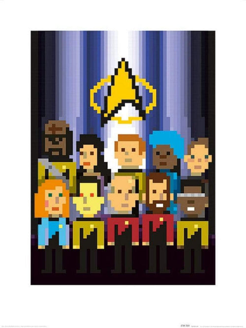 Pyramid Star Trek The Next Generation Trexels TNG Crew Art Print 60x80cm | Yourdecoration.co.uk