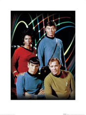 Pyramid Star Trek Kirk Spock Uhura And Bones Art Print 60x80cm | Yourdecoration.co.uk