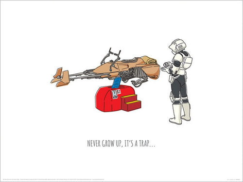 pyramid ppr54053 star wars never grow up Art Print 40x30cm | Yourdecoration.co.uk