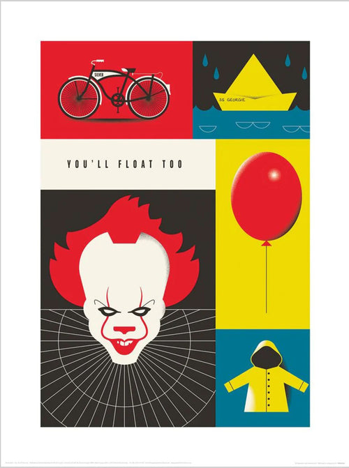 Pyramid Ppr54295 Warner Bros You Will Float Too Kunstdruk 30x40cm | Yourdecoration.co.uk