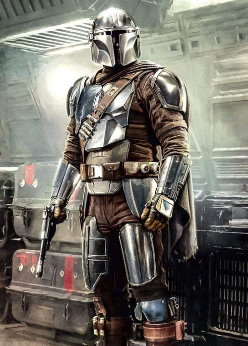 Komar Mandalorian Fight Posture Nonwoven Wall Mural 200x280cm 4 Parts | Yourdecoration.co.uk